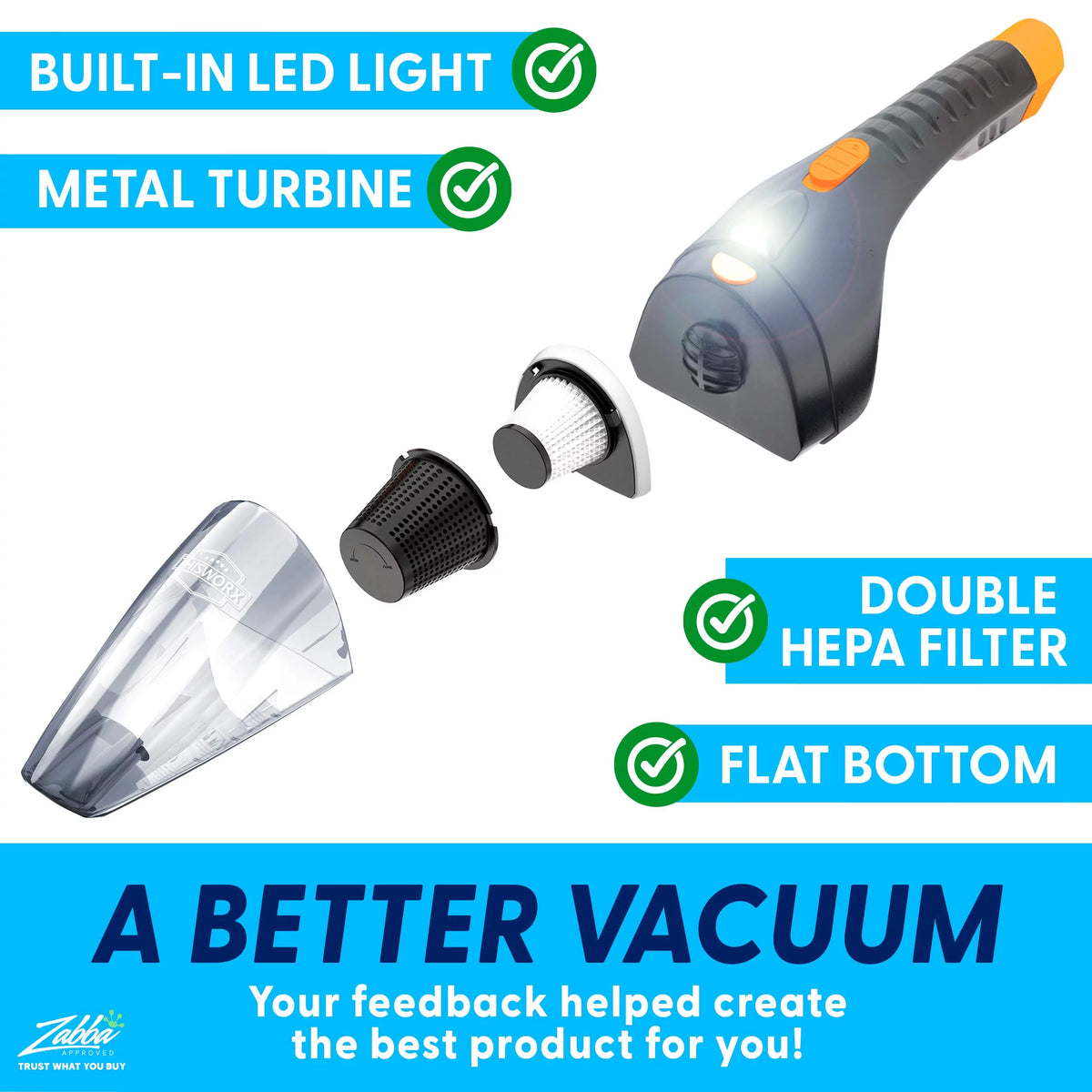 Portable Car Vacuum Cleaner 110W 12v Black K27589