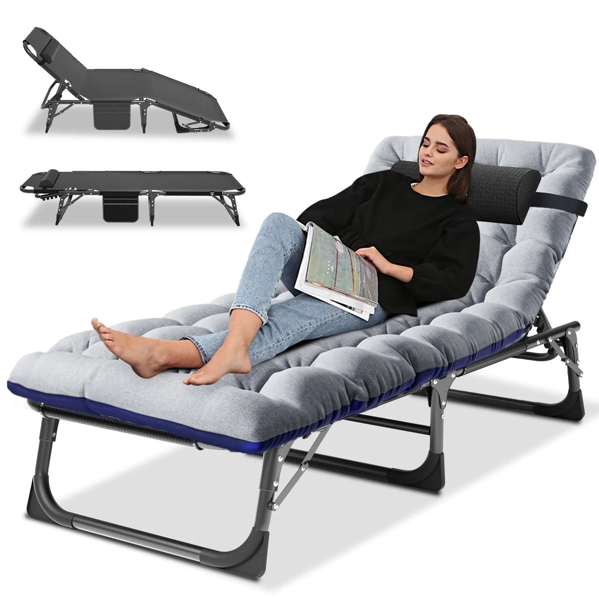 Folding Bed with Mattress and Carry Bag B361187