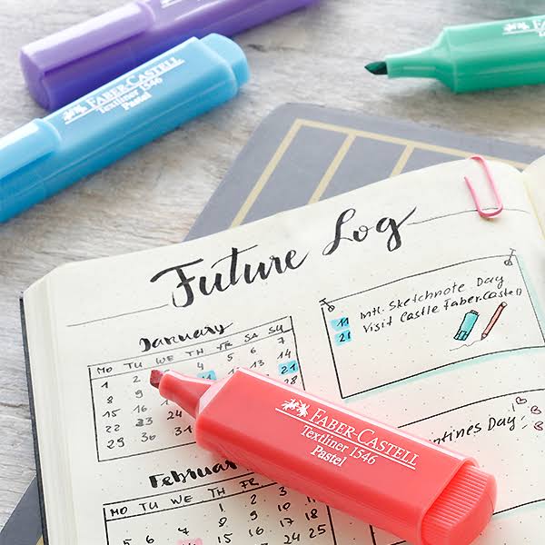 10 Markers Fluorescent Textliner Pastel Tones B56313