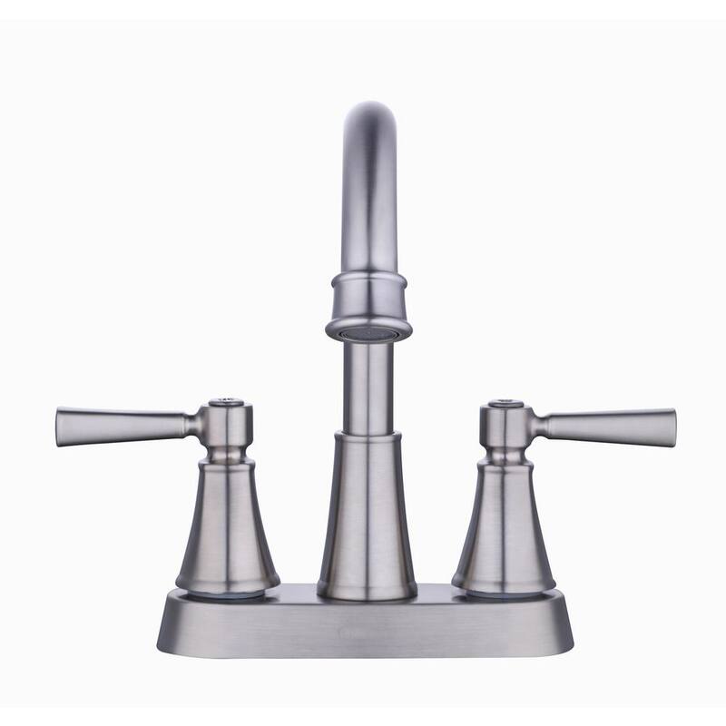 4 in. Centerset Double Handle High-Arc Bathroom Faucet in Brushed Nickel V99587