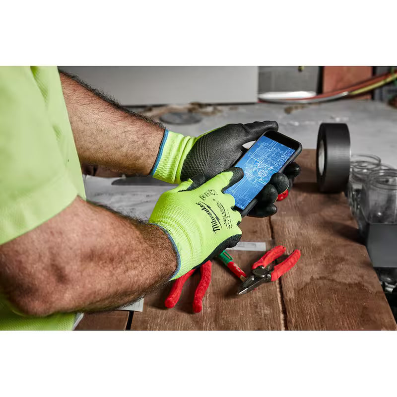X-Large High Visibility Cut Resistant Work Gloves 3-Pack H275