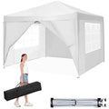10'x 10' Pop up Canopy with 4 Removable Sidewalls & Carrying Bag, White N841