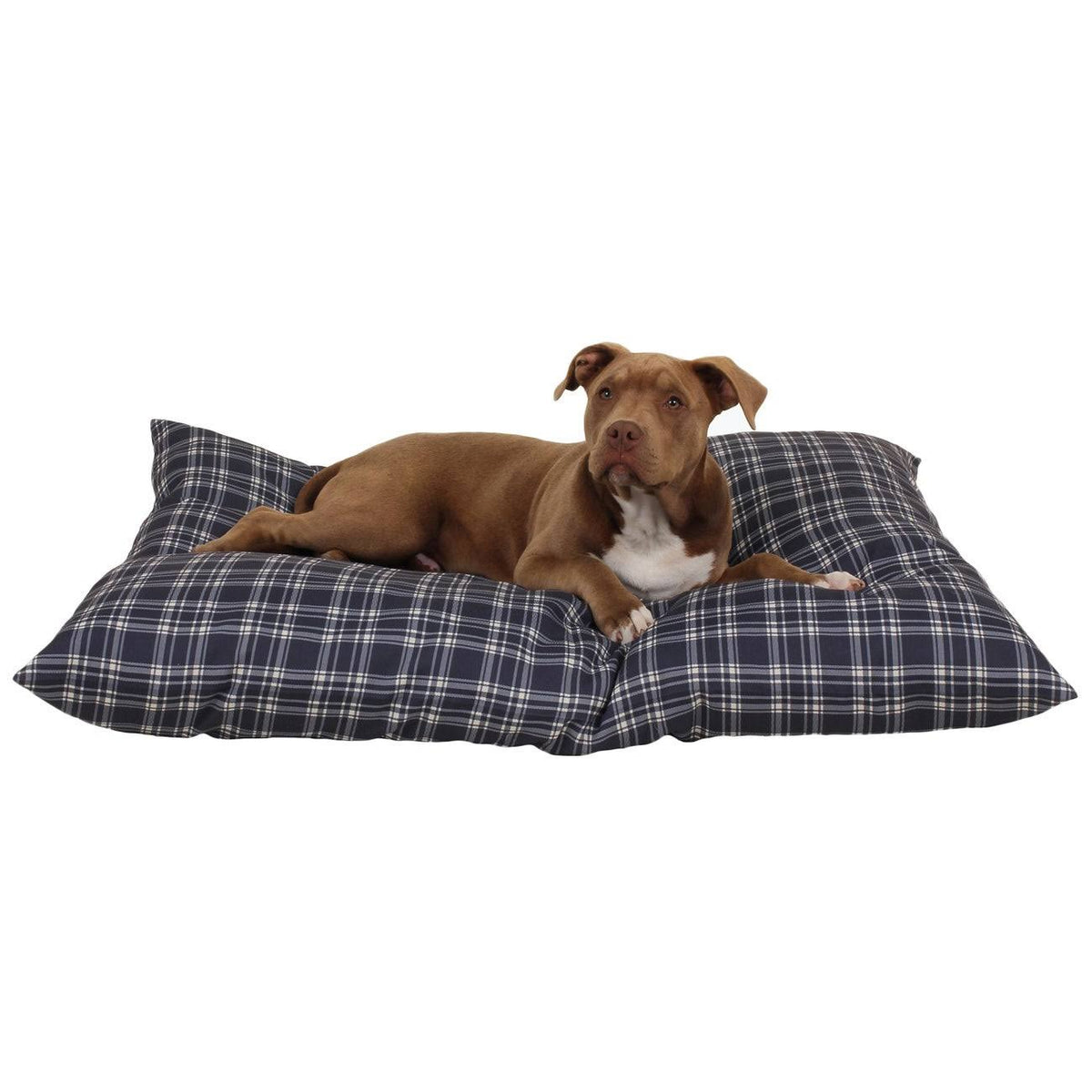 Large Blue Plaid Indoor/Outdoor Pet Bed H299310