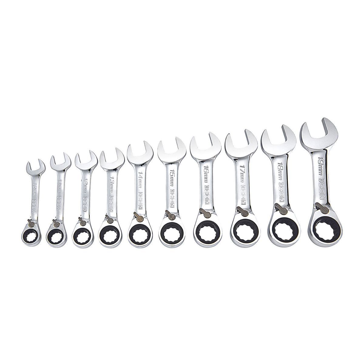 Metric Ratcheting Combination Wrench Set, 10 Piece U796