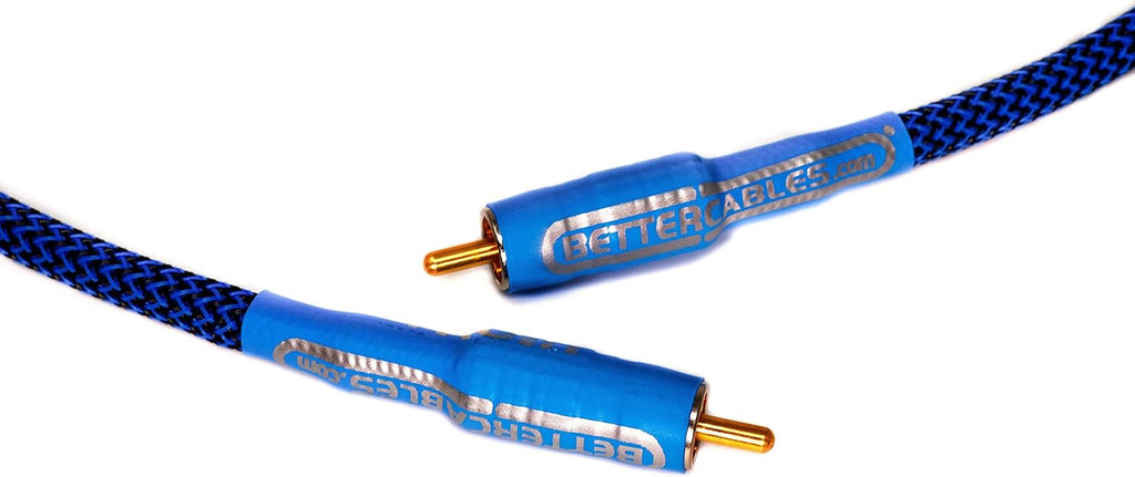 Blue Silver Copper Hybrid Low-Capacitance Coaxial Cable 6 Feet U95236