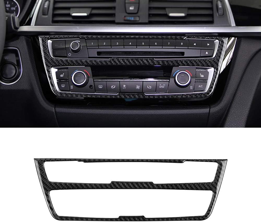 Black Carbon Fiber Center Console CD Panel Trim A257371