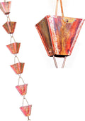 Antiqued Pure Copper Metal Rain Chain E119332