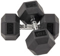 Rubber Encased Hex Dumbbells 20 Lbs. Pair C2026