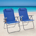 Blue 4-Position Oversize Beach Chair Q190