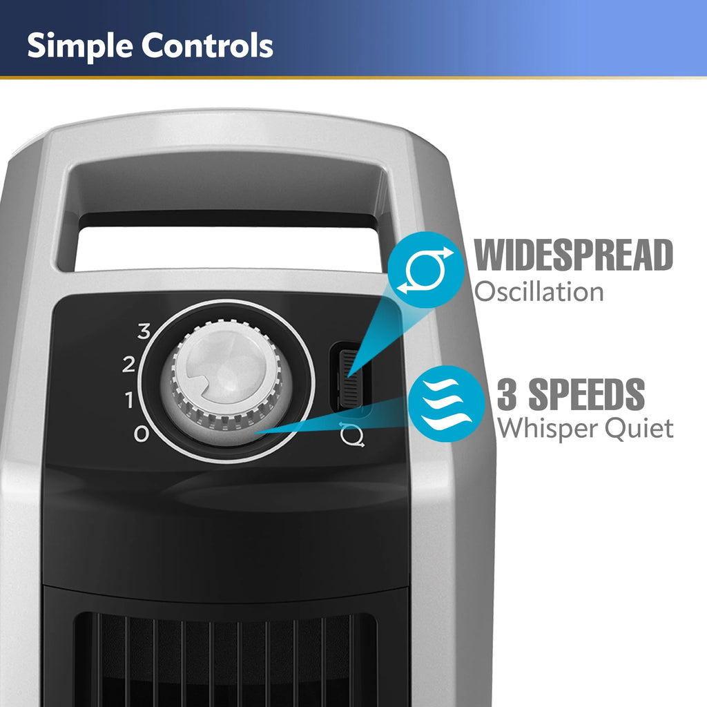 Oscillating High Velocity Tower Fan with 3 Speeds Y834951