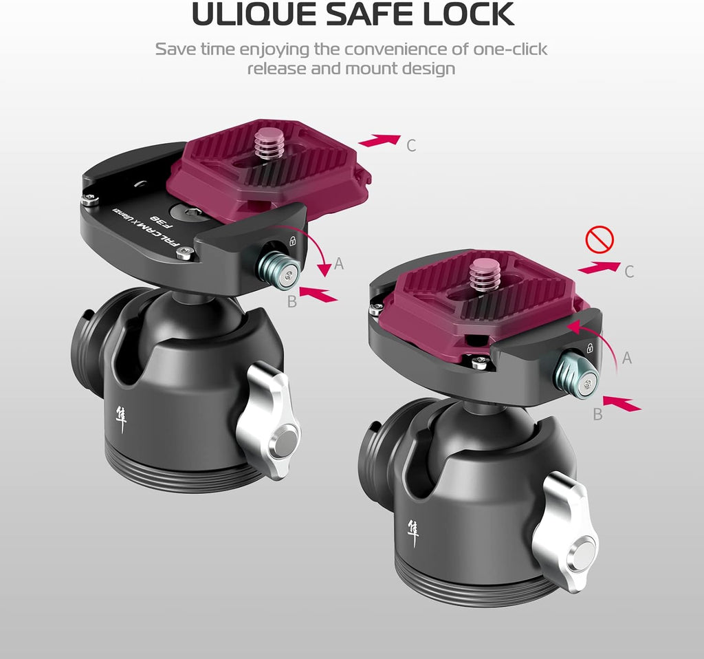 Quick Release Tripod Ball Head with Arca Swiss QR Plate T296