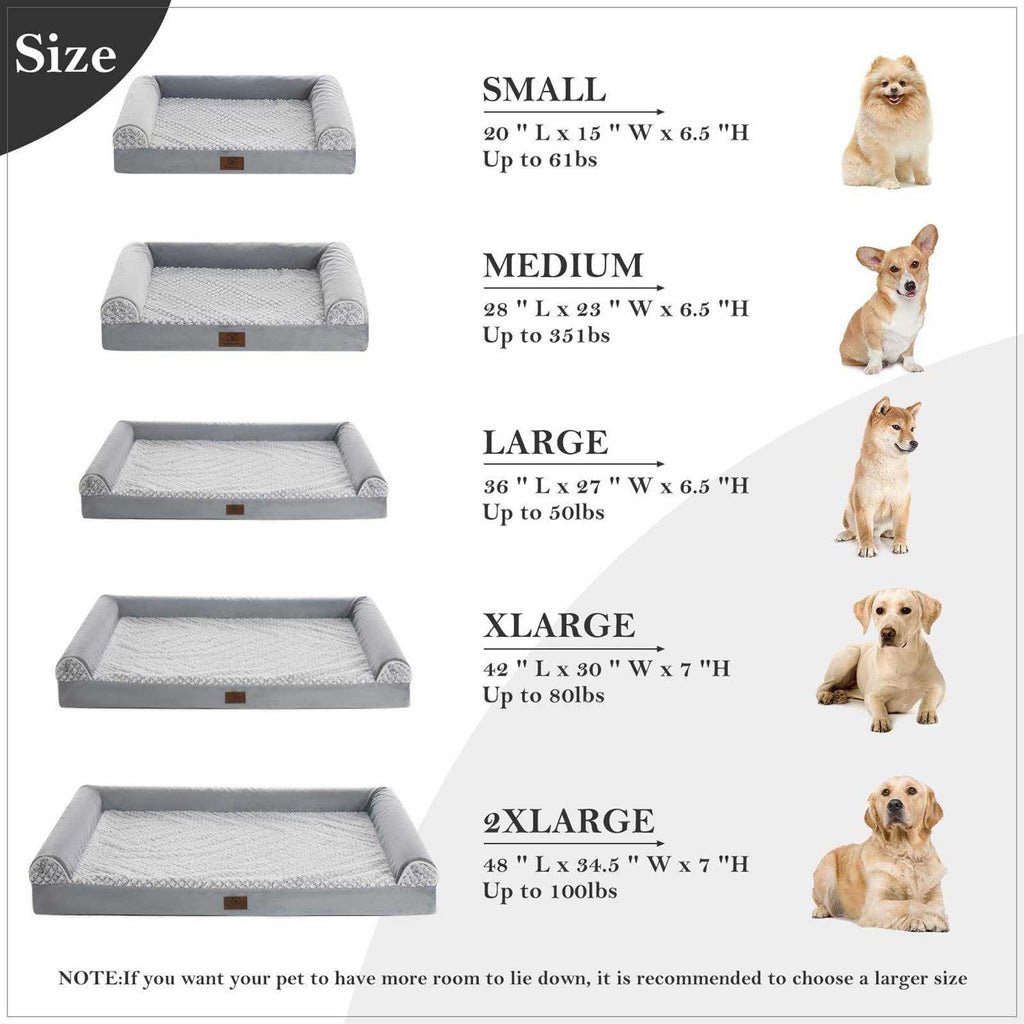Orthopedic Sofa Dog Bed with Removable Waterproof Cover V281659