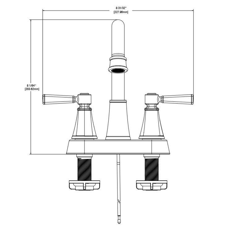 4 in. Centerset Double Handle High-Arc Bathroom Faucet in Brushed Nickel V99587