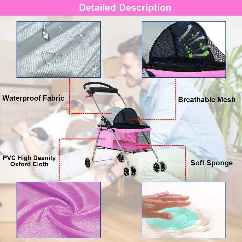 Folding Pet Stroller with Cup Holder O2208