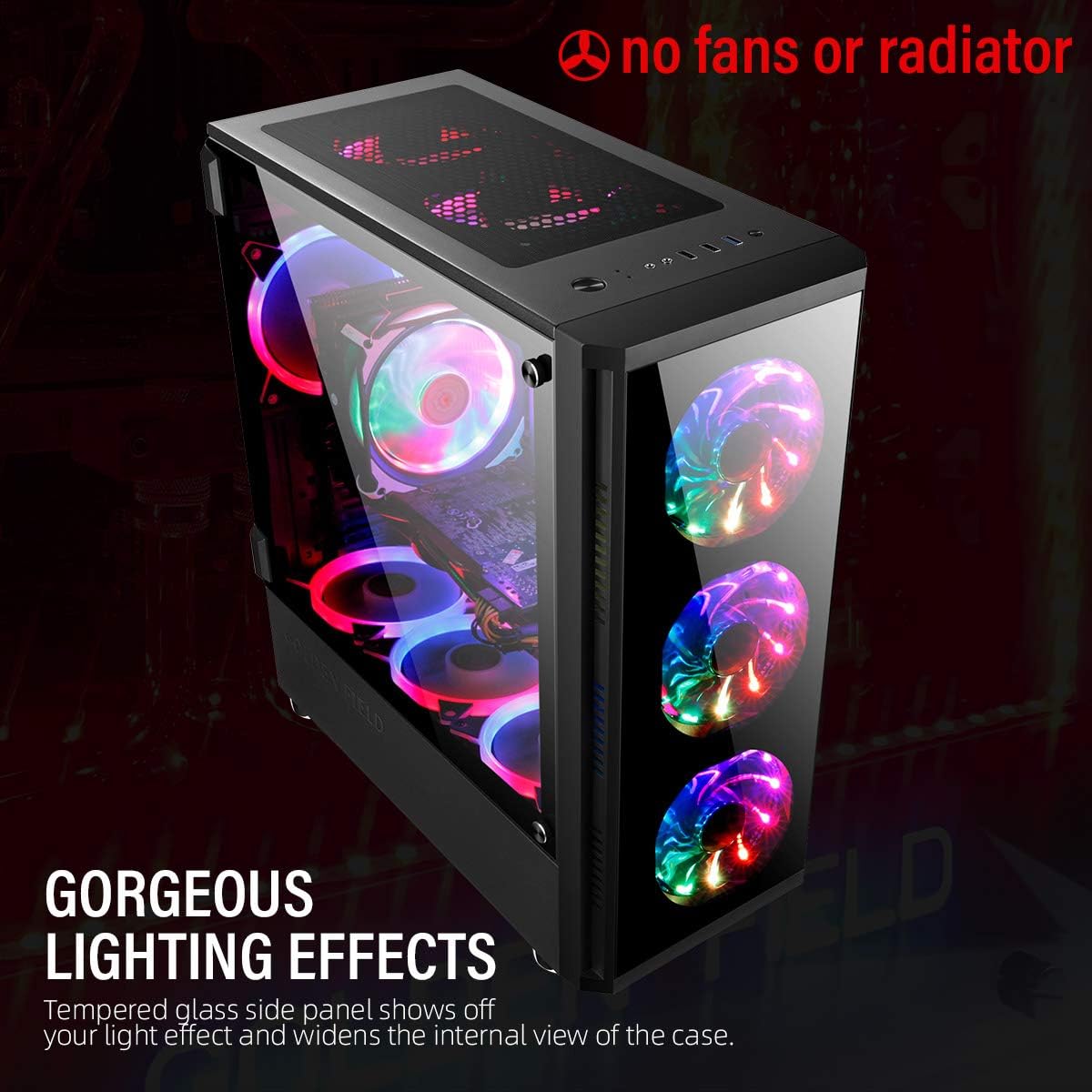 ATX Gaming PC Case with Side Window D77765