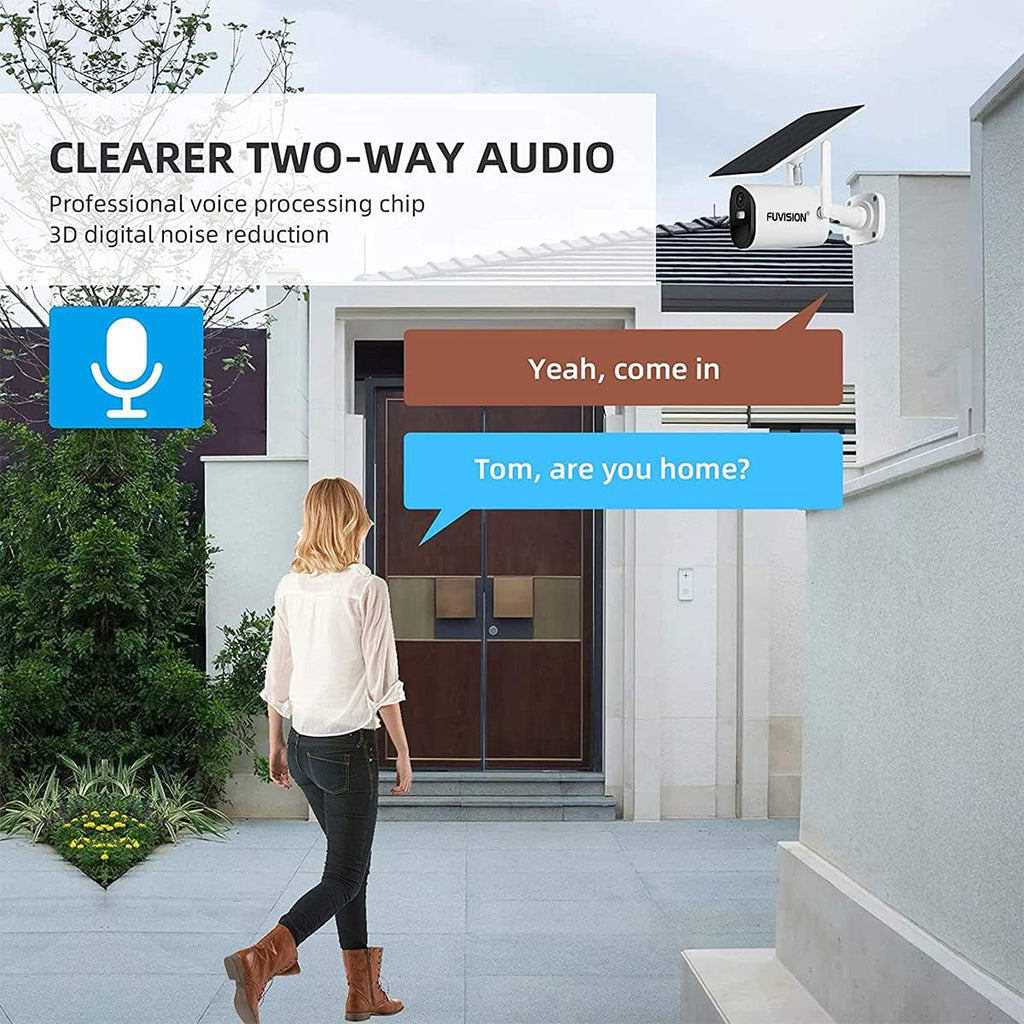 Solar Battery Powered 1080p Wireless Outdoor Camera O377344