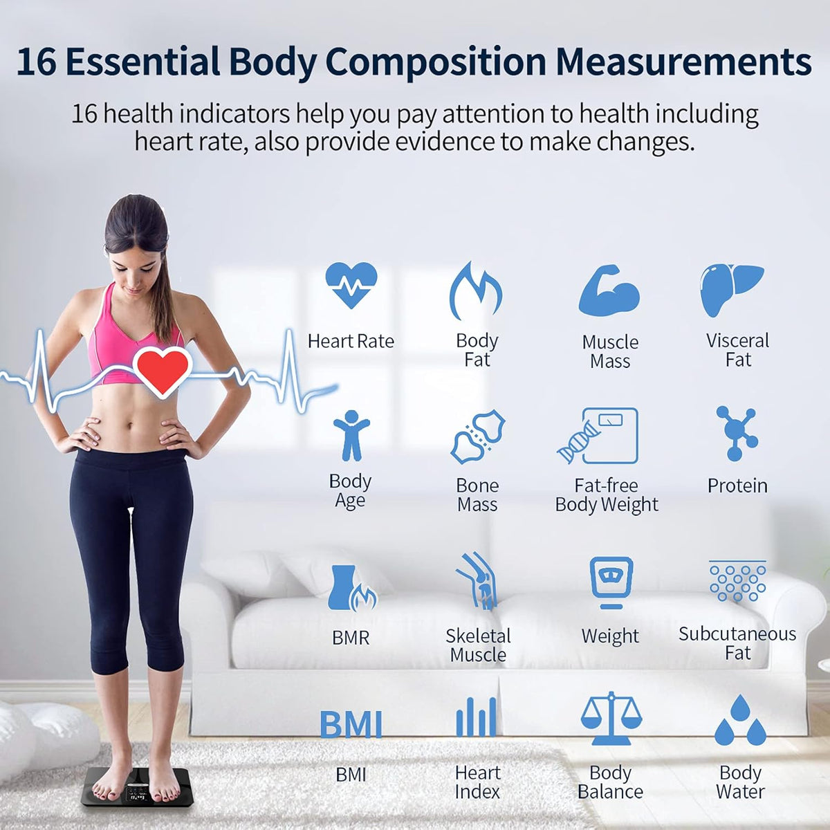 Body Weight and Fat Digital Bathroom Scale U386677
