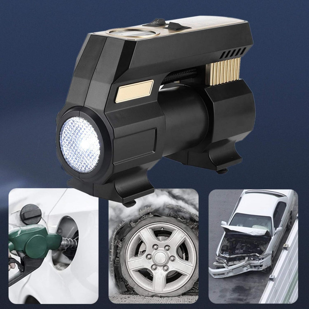 12V Portable Digital Tire Inflator with Light V3721