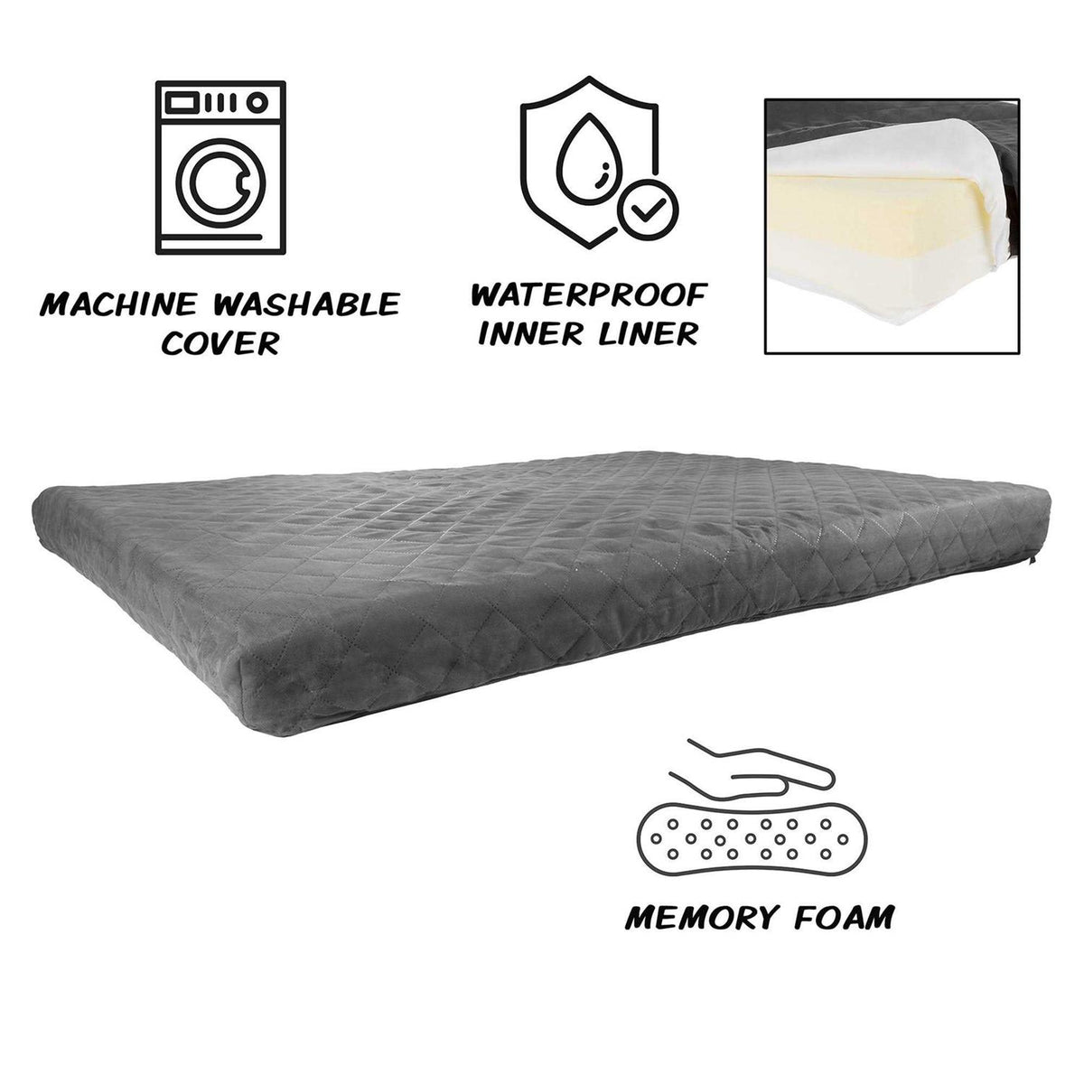 Waterproof Indoor/Outdoor Memory Foam Pet Bed I287020