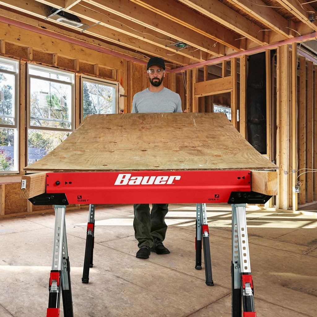 32 in. Steel Adjustable Sawhorse, 1300 lb. Capacity T74893