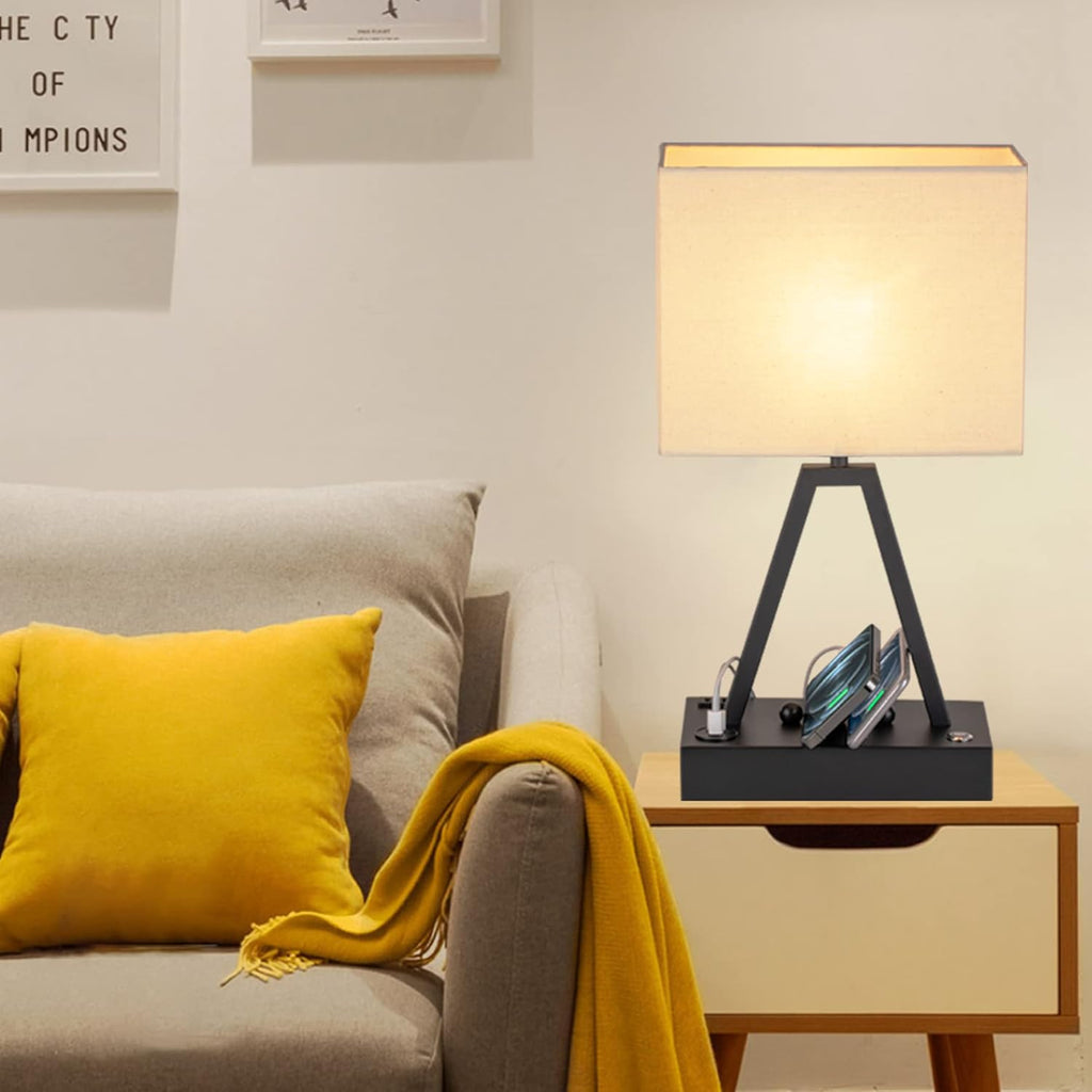 36W 2 Port USB C Fast Charger Table Lamp with USB A R154407