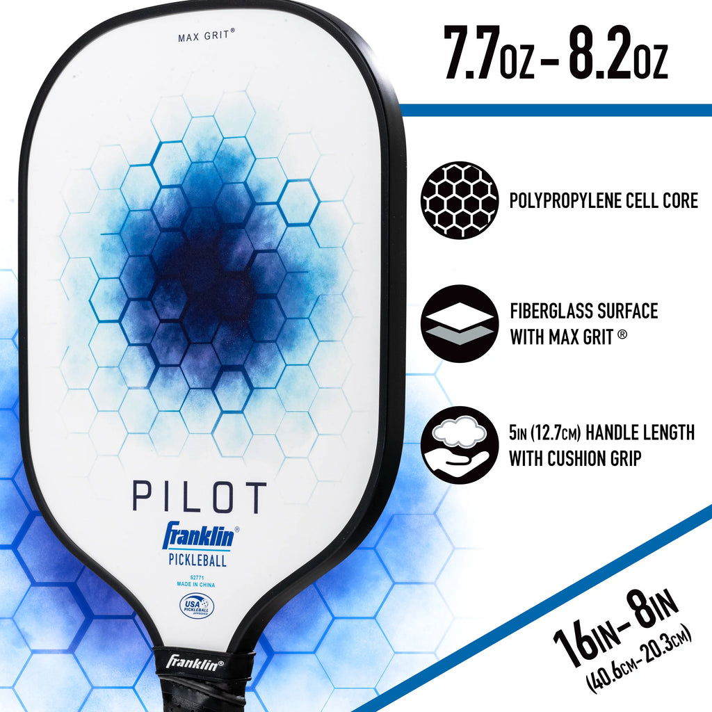 Blue Polypropylene Core Pickleball Paddle P314592