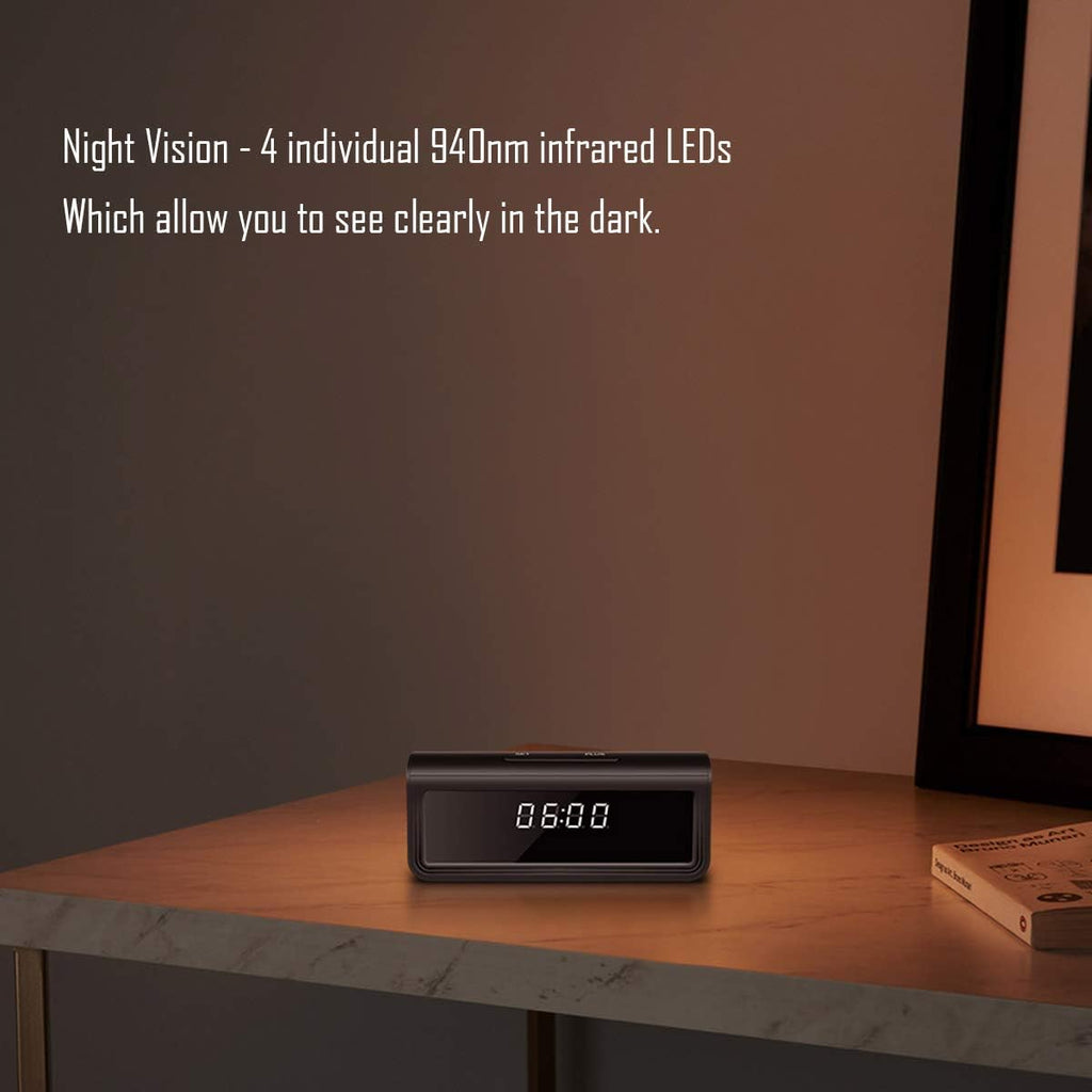 4K Hidden WiFi Clock Camera with Night Vision O851