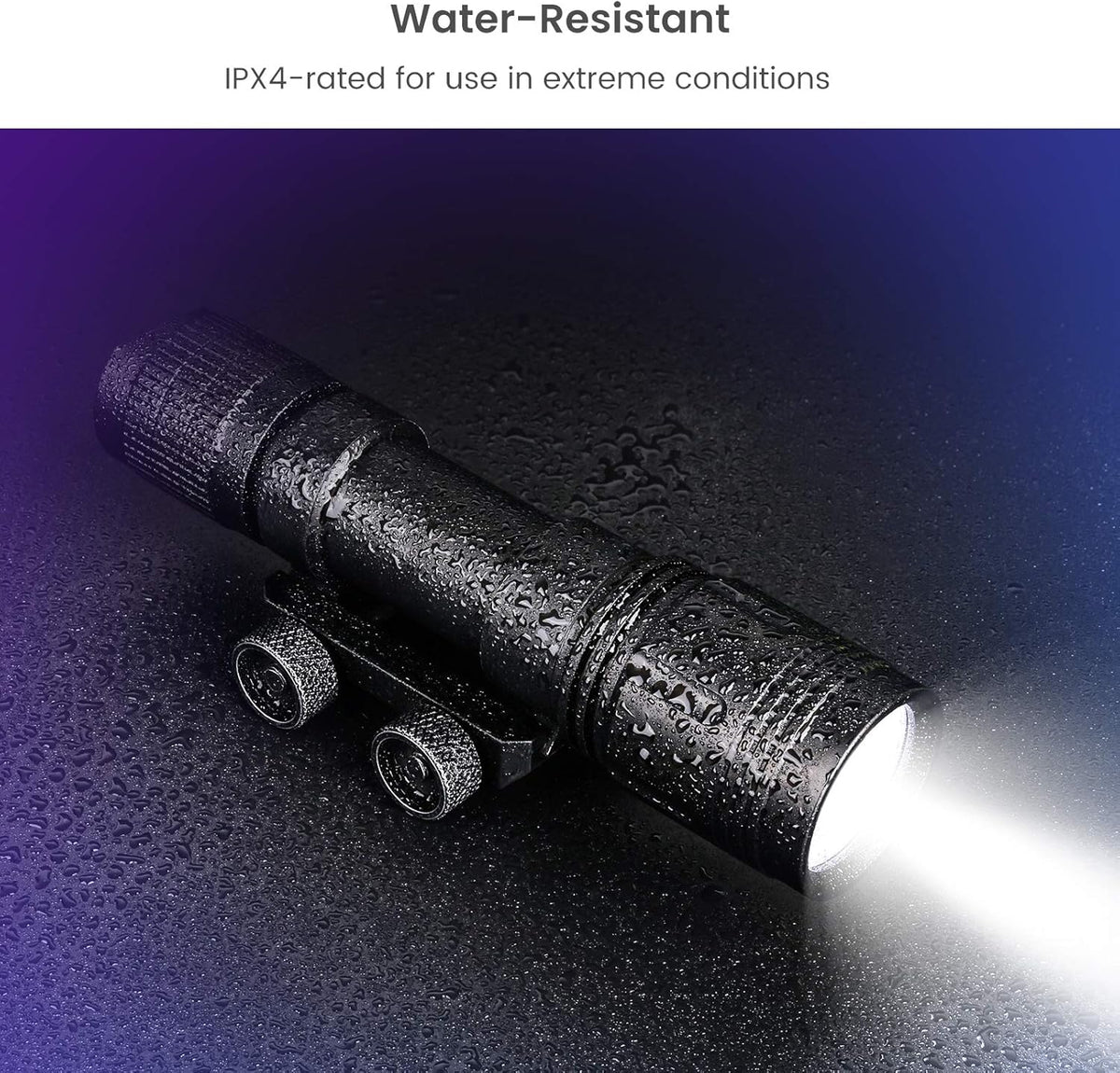 1200 Lumen Rail Mounted Tactical Flashlight Matte Black LED R662967