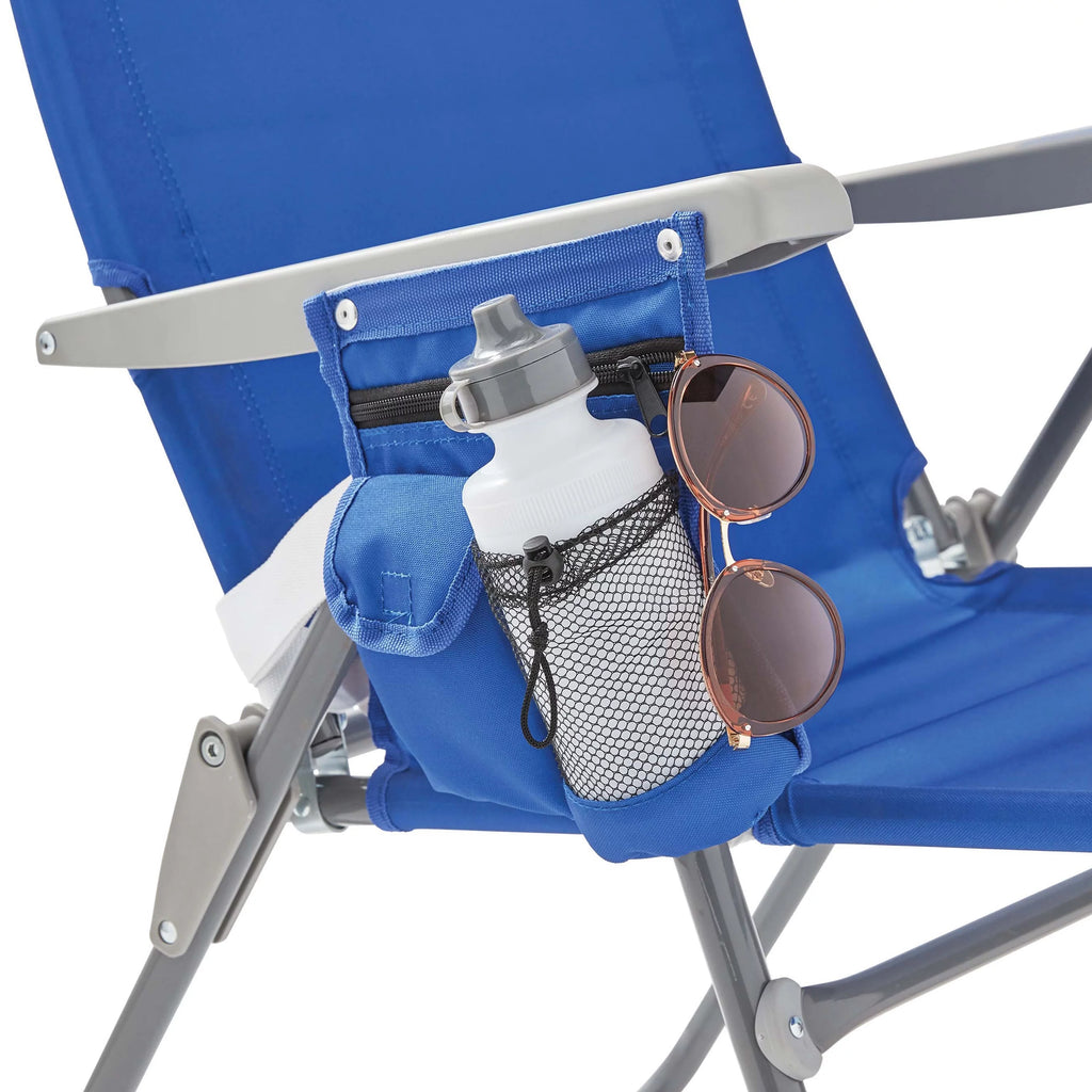 Blue 4-Position Oversize Beach Chair Q190