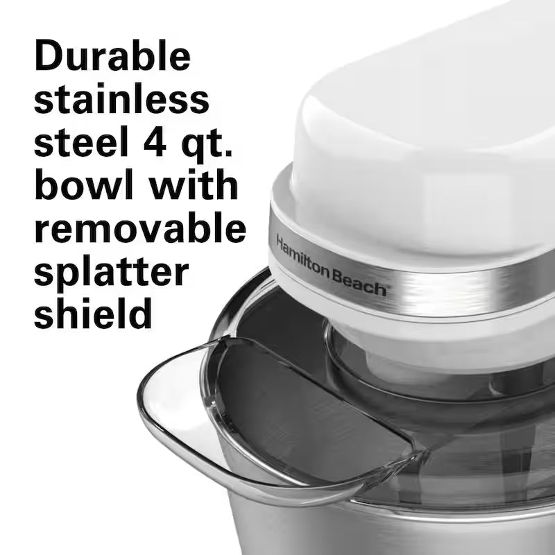 4 Quart 7-Speed White Stand Mixer D883369