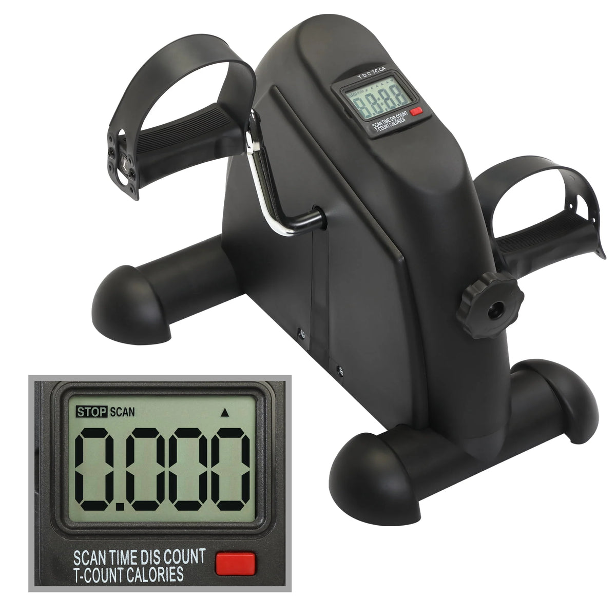 Mini Under Desk Pedal Exercise Bike with LCD Display, Black D76279
