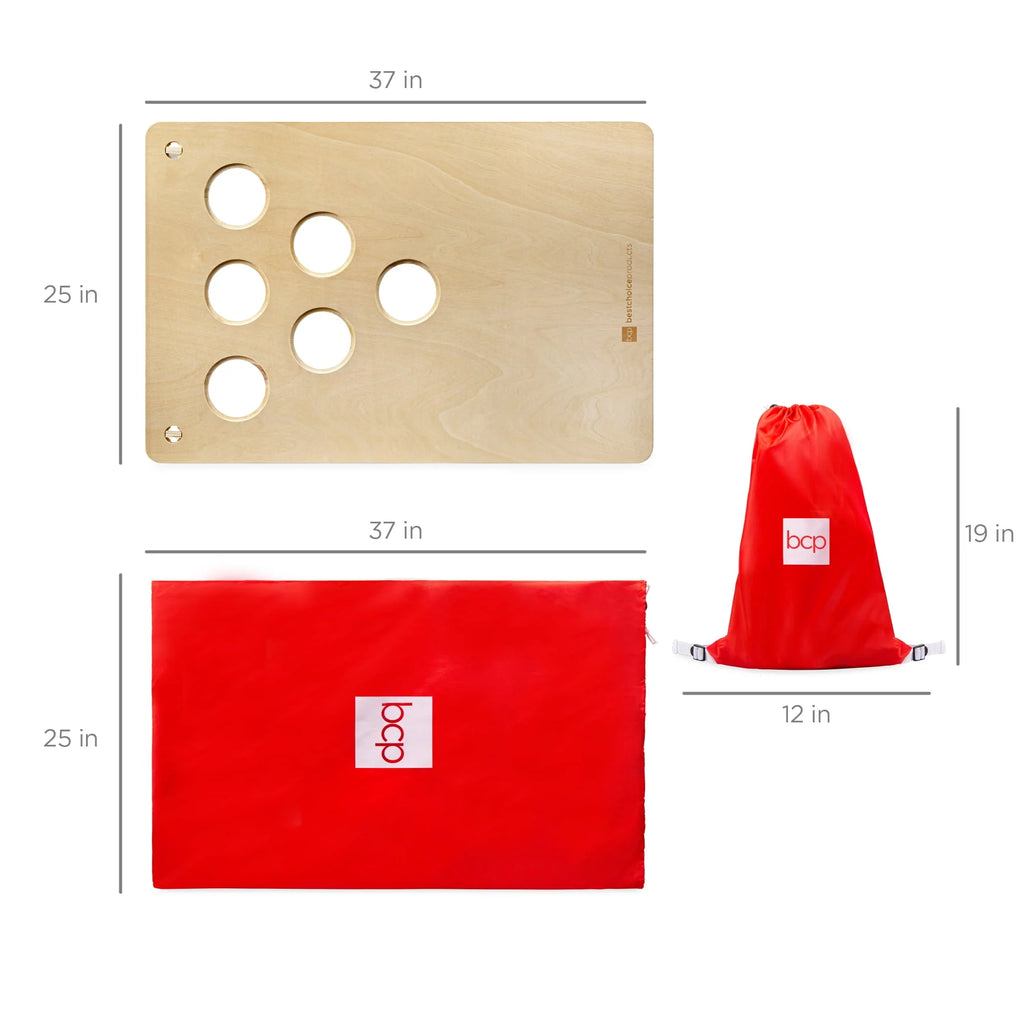 2-In-1 Cornhole & Beer Pong Board Game Set with 2 Carrying Bags K848419
