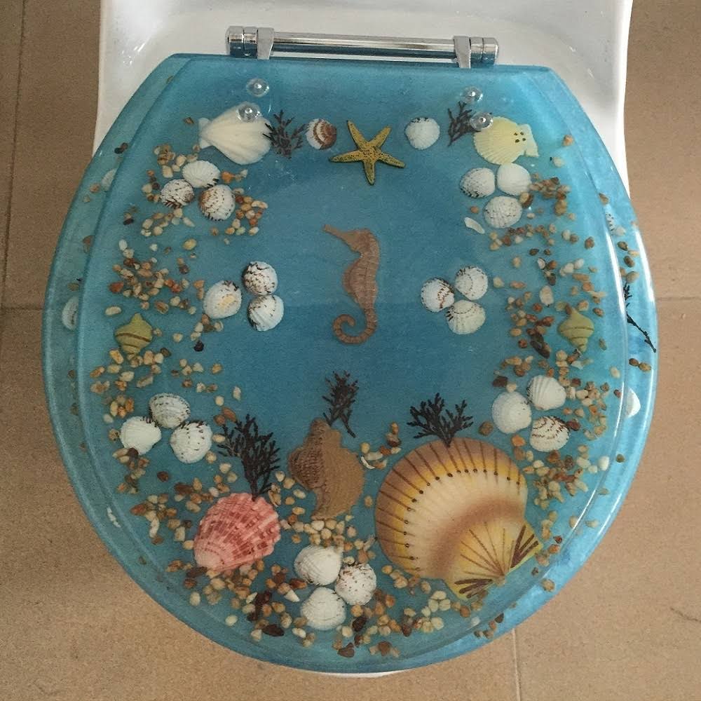 Elongated Toilet Seat Blue O52432