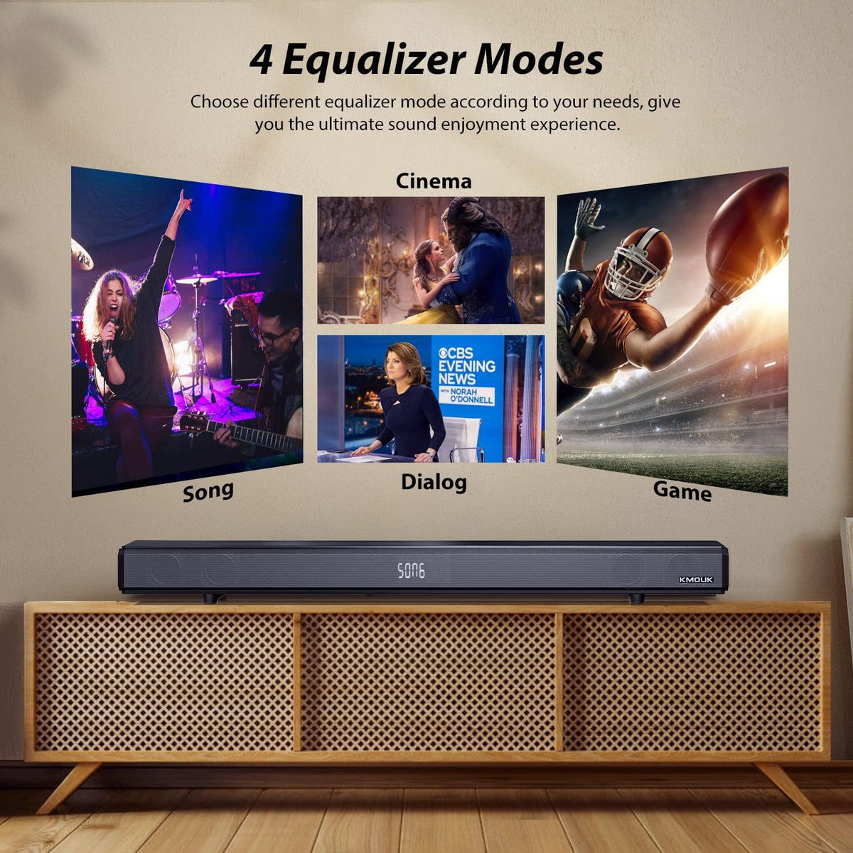 Soundbar with Built-in Dual Subwoofers, 6 Speakers, Bluetooth 5.0, HDMI ARC/Optical/AUX, 100W 2.1 X8625