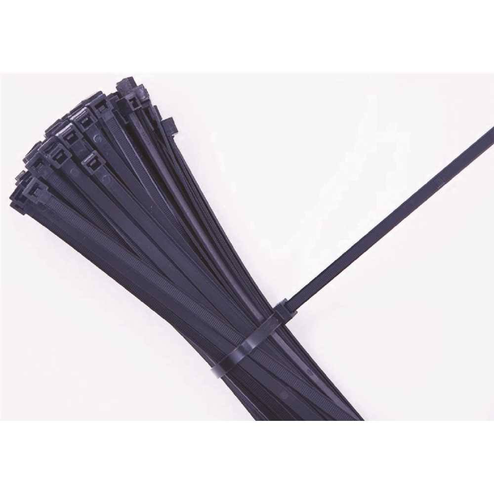 14 in. 50 lbs UV Cable Tie Black - Pack of 500 X7829