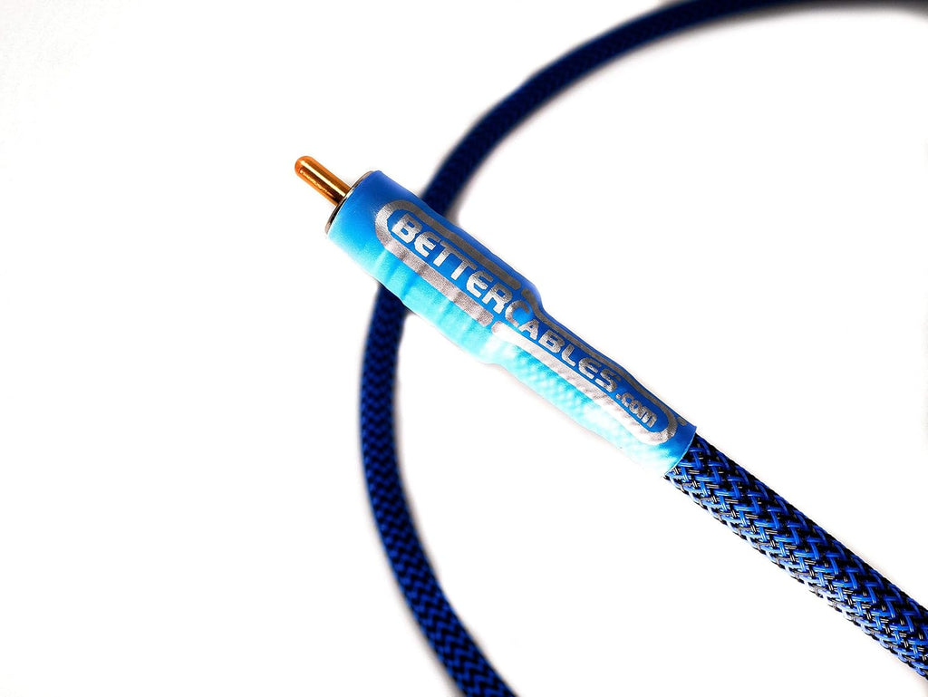 Blue Silver Copper Hybrid Low-Capacitance Coaxial Cable 6 Feet U95236