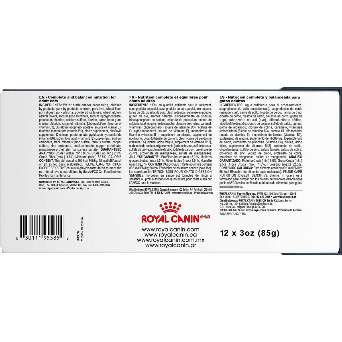 Sensitive Chunks in Gravy Cat Food T525921