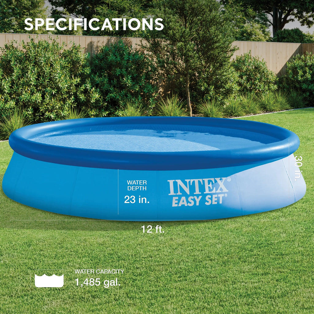 12ft x 30in Inflatable Swimming Pool with Filter Pump H1943