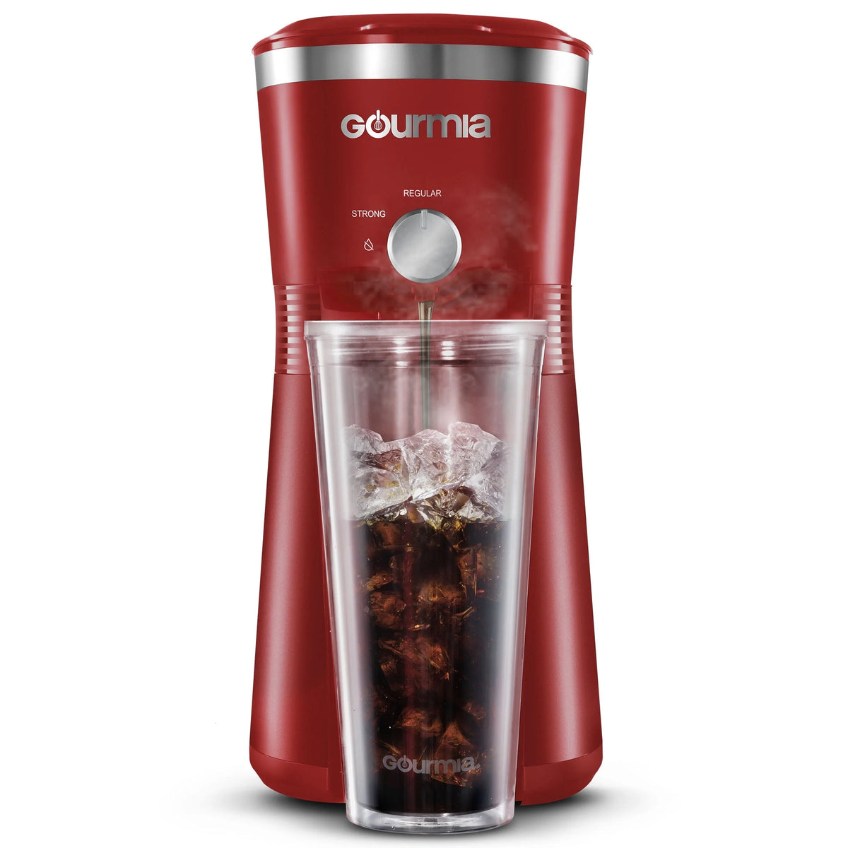 Red Iced Coffee Maker with 25 fl oz Tumbler O388