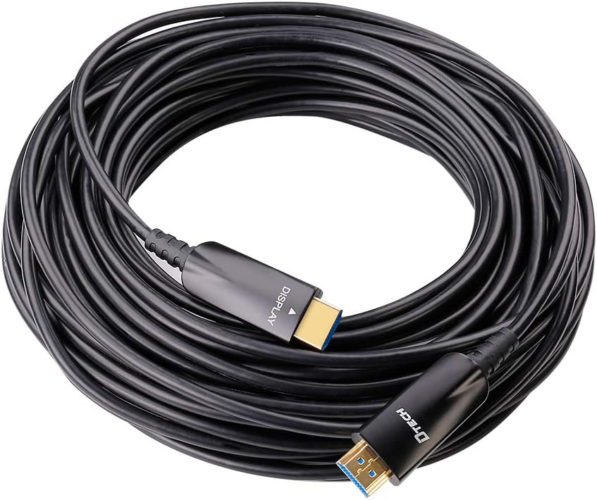 50m Fiber Optic HDMI Cable 4K 30Hz 1080p 60Hz Black Z370