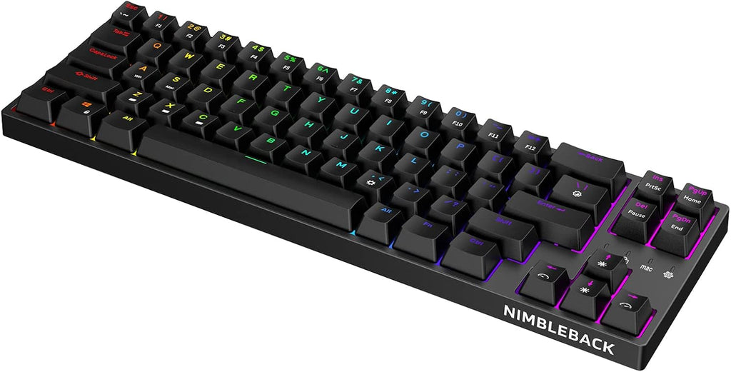 Wired 65% Mechanical Keyboard, RGB Backlit Ultra-Compact 68 Keys Hot-Swappable White Y466520