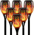 43 6 Pack 96 LED Waterproof Flickering Flames Solar Lights T133225