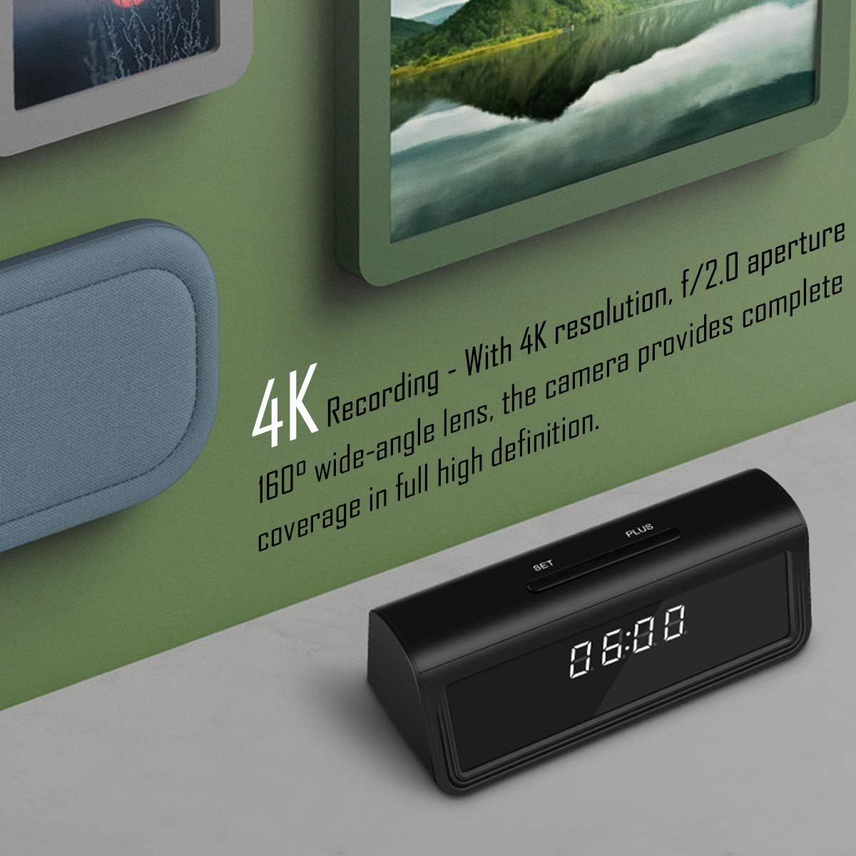 4K Hidden WiFi Clock Camera with Night Vision O851