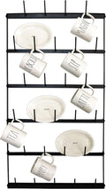 Wall Mounted Black Iron Coffee Mug Rack R839
