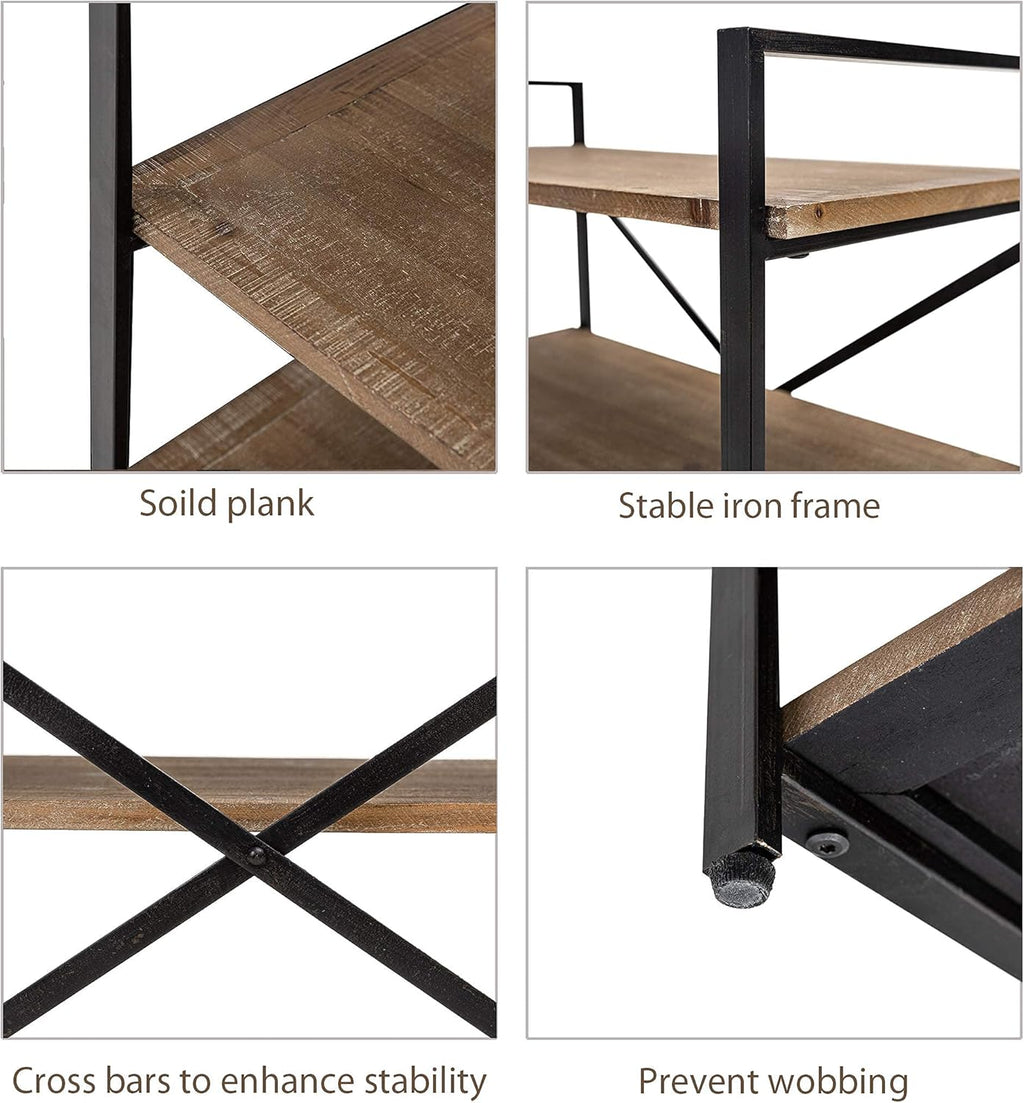 Solid Wood 3 Tier Small Bookshelf Storage Rack I4080