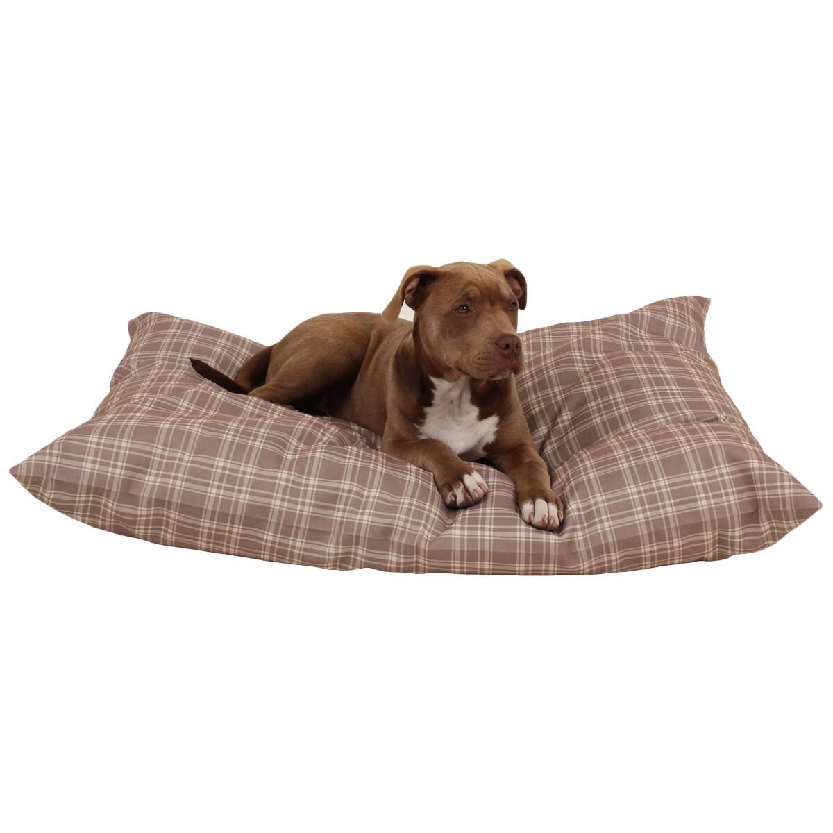 Large Blue Plaid Indoor/Outdoor Pet Bed H299310