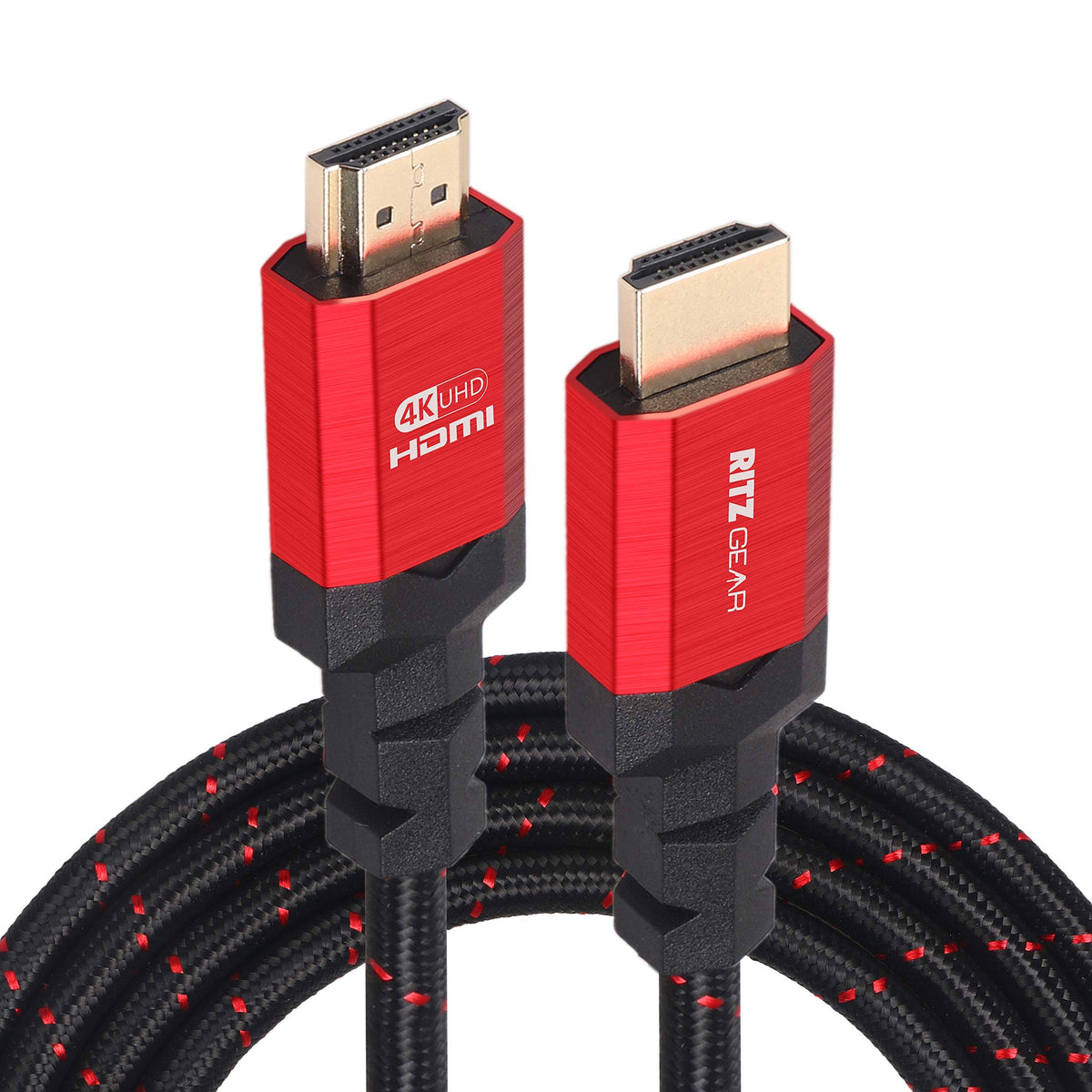 4K HDMI Cables 10-Pack 8 ft. Braided Nylon Gold Plating S355
