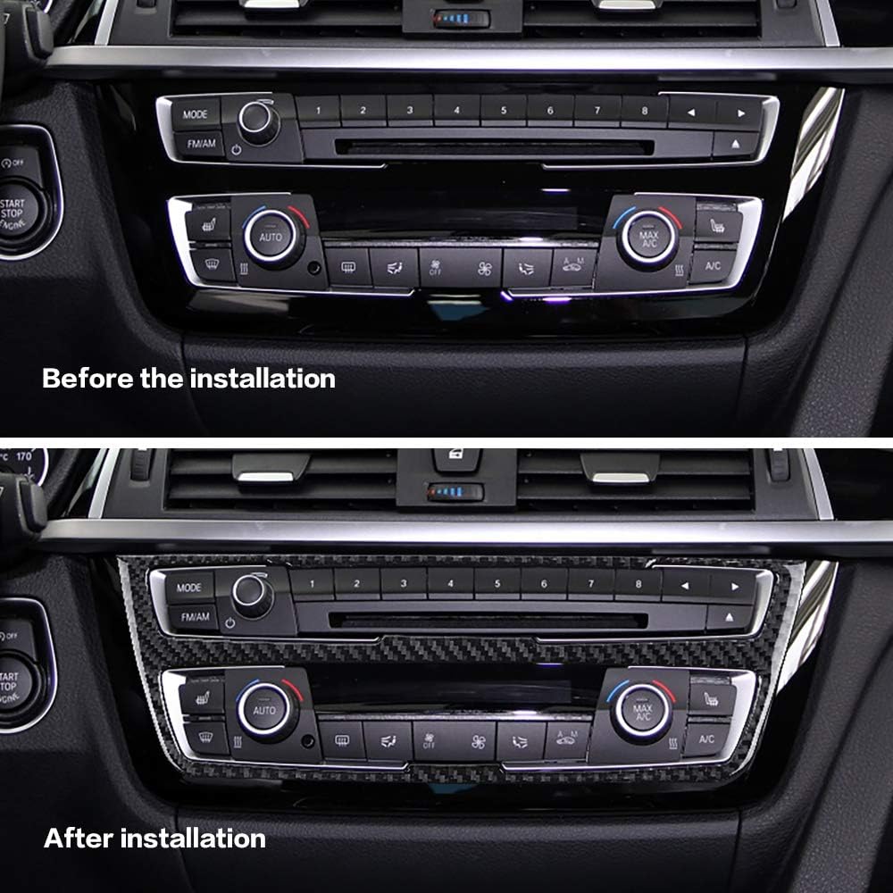 Black Carbon Fiber Center Console CD Panel Trim A257371