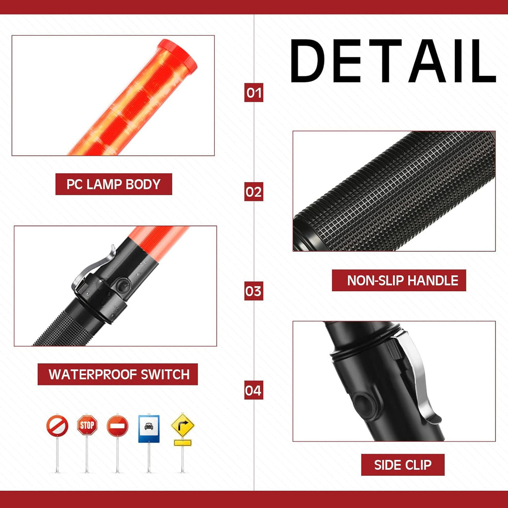 21 Inch LED Traffic Wand with Wrist Strap P910190