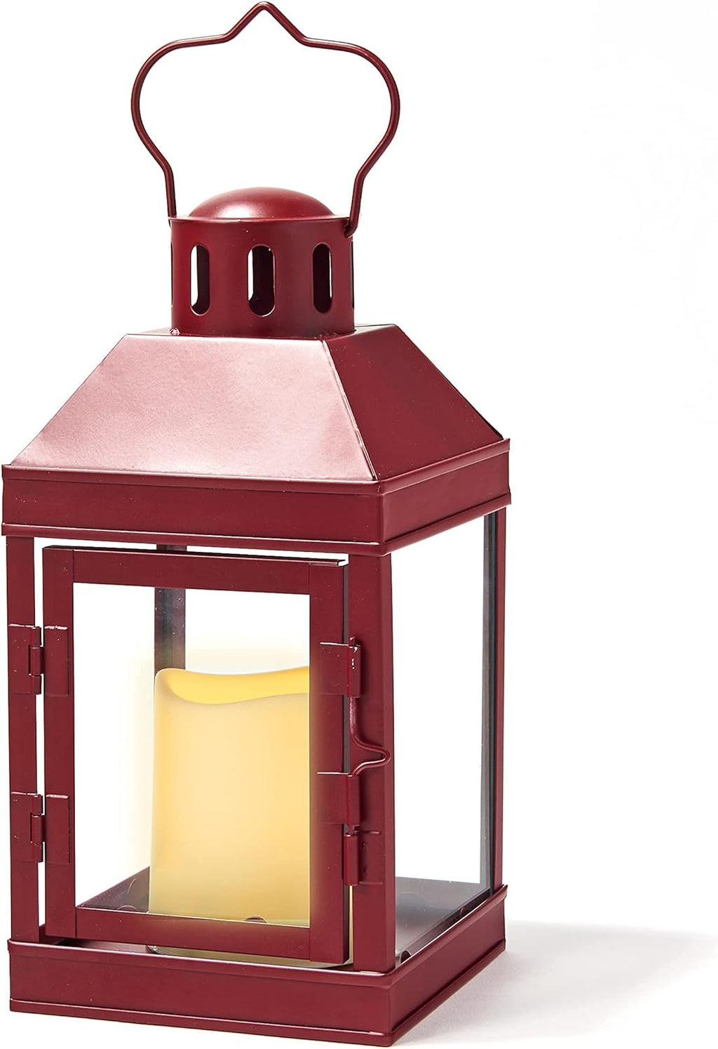 9 Inch Decorative Outdoor Lantern with LED Flameless Candle O388